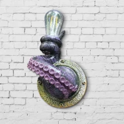 Retro Hanging Wall Light, Retro Octopus Tentacle Light, Monsters with Bulbs Hanging Wall Octopus Tentacle lamp Holder for Home Decor