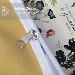 Retro Painted Floral Print 3-Piece Duvet Cover Set for Summer Soft Skin Friendly Long Lasting for Hotel Bedroom Guest Room Bedding Comfy Set