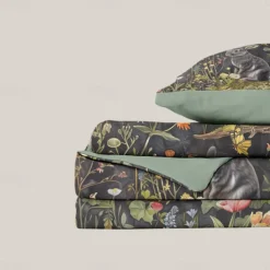 Retro Rainforest Rabbit Duvet Cover Set 2-piece Set 3-piece Set Lightweight Soft Short Plush Set Thick Feather Square Bed