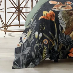 Retro Rainforest Rabbit Duvet Cover Set 2-piece Set 3-piece Set Lightweight Soft Short Plush Set Thick Feather Square Bed