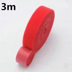 Reusable Cable Ties Roll, 3M Length, 10mm Width, Nylon Fastening Straps with Dual-Sided Hook Loop, Wire Organizer for USB Cables, Cord Wrangler, Self-Cutting Zip Ties for Electronics, Mouse, Earphone, Cord Protectors