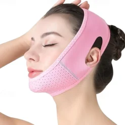 Reusable Double Chin Reducer, V Shaped Lifting Firming Face Mask, Smooth Wrinkle Face Mask,Chin Up Mask, Face Lifting Belt