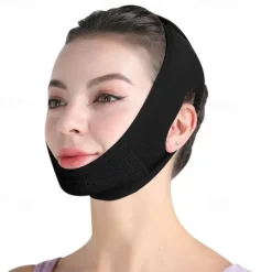 Reusable Double Chin Reducer, V Shaped Lifting Firming Face Mask, Smooth Wrinkle Face Mask,Chin Up Mask, Face Lifting Belt