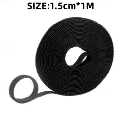 Reusable Fastening Tape Cable Ties Double Side Hook Roll Hook and Loop Straps Wires Cords Organizer