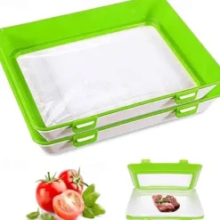 Reusable Food Preserving Tray, Food Preservation Tray, Stacking Food Storage Trays, Environmentally Stackable Food Preserving Trays with Stretch Cover for Various Foods