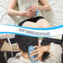 Reusable Ice Pack Cold And Hot Use Hot Water Bag Kids Adults Cold Packs For Injuries Relaxation Wisdom Teeth Breastfeeding Tired Eyes, 3 Sizes