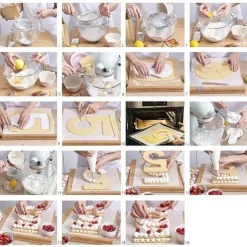 Reusable Molds For Cakes Number Design PET Baking Cake Decorating Tool Wedding Birthday Baking Pastry Confectionery Accessories