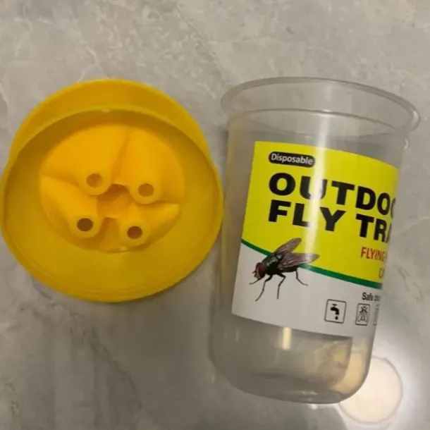 Reusable Outdoor Fly Trap, Plastic Insect Catcher, Non-Electric Fruit Fly, Horse, Deer, and Drain Flies Control for Indoor & Outdoor Use 1PCS