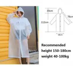 Reusable Raincoat Women Rainwear Men Poncho Impermeable Poncho EVA Rain Coat Plastic Fashion Rain cover Hooded
