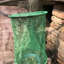 Reusable Ranch Fly Trap,Fly Trap Outdoor Hanging Reusable with Fishing Apparatus | Food Bait Flay Catcher Cage for Indoor or Outdoor Family Farms