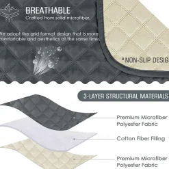 Reversible Recliner Covers Cover Sofa Covers for Dogs,Sofa Slipcover,Couch Covers for 3 Cushion Couch,Couch Protector with Pockets