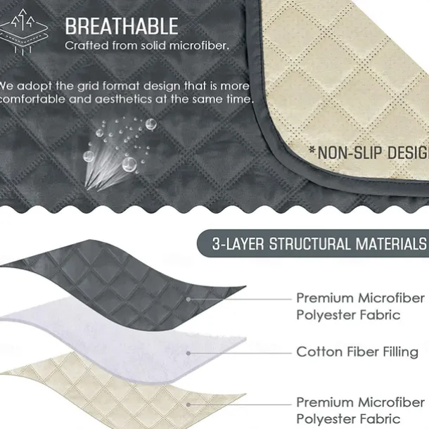 Reversible Recliner Covers Cover Sofa Covers for Dogs,Sofa Slipcover,Couch Covers for 3 Cushion Couch,Couch Protector with Pockets