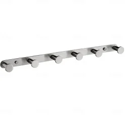 Robe Hook New Design Stainless Steel Bathroom Rack with 3 or 4 or 5 or 6Hooks Wall Mounted Brushed Silvery 1pc