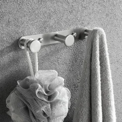 Robe Hook New Design Stainless Steel Bathroom Rack with 3 or 4 or 5 or 6Hooks Wall Mounted Brushed Silvery 1pc