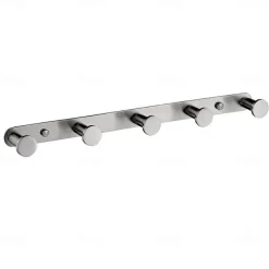 Robe Hook New Design Stainless Steel Bathroom Rack with 3 or 4 or 5 or 6Hooks Wall Mounted Brushed Silvery 1pc