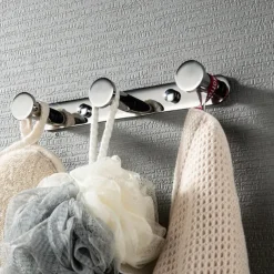 Robe Hooks New Design Contemporary Stainless Steel Material Bathroom Wall Mounted 3 or 4 or 5 or 6 Hooks Silvery 1pc
