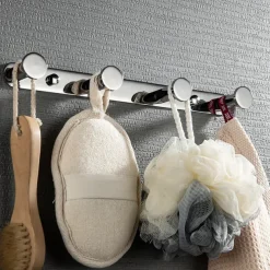 Robe Hooks New Design Contemporary Stainless Steel Material Bathroom Wall Mounted 3 or 4 or 5 or 6 Hooks Silvery 1pc