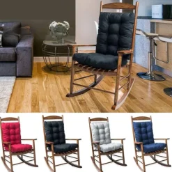 Rocking Chair Cushion Set Back Chair Cushion Indoor Outdoor Non-Slip Soft Thickened Patio Chaise Lounger Cushion Overstuffed Patio Chair Cushion