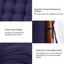 Rocking Chair Cushion Set Back Chair Cushion Indoor Outdoor Non-Slip Soft Thickened Patio Chaise Lounger Cushion Overstuffed Patio Chair Cushion
