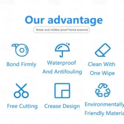 1roll Waterproof Mildew-proof Toilet Caulk Strip, Bathroom Self-adhesive Sealing Tape, Bathroom Waterproof Tape To Prevent Moisture And Mold, Beautiful Seam Stickers On The Edge Of The Bathroom Toilet