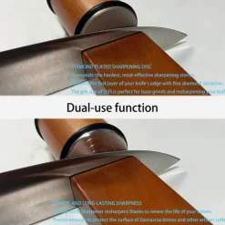 Rolling Knife Sharpener Kit - Easy to Use Knife Sharpening - Knife Sharpeners for Kitchen Knives. Sharpener with Industry Diamonds for Steel of Any Hardness, 15/20° Magnetic Angle Base