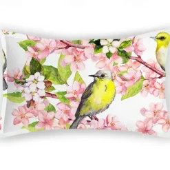 Romantic Style Pillowcases, Flowers And Birds, Natural Plant Flannel, Imitation Satin, Satin Pillowcases American Style Pillowcases