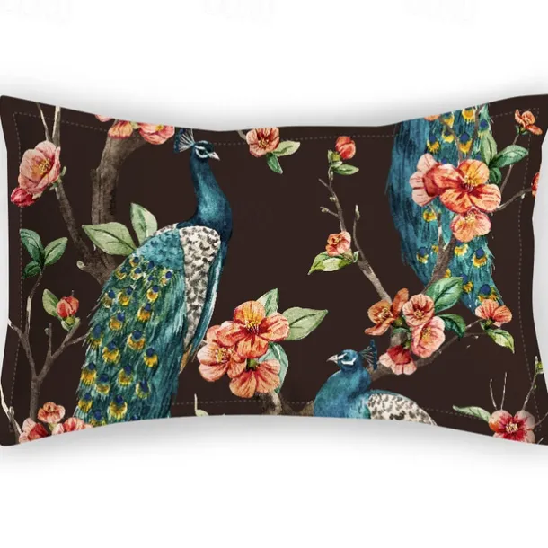 Romantic Style Pillowcases, Flowers And Birds, Natural Plant Flannel, Imitation Satin, Satin Pillowcases American Style Pillowcases