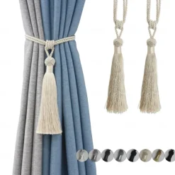 Rope Curtain Tassel Tie Backs Curtain Fringe Tiebacks Holdbacks Window Drapes Curtain Strap Buckle Holder Window Decorative Accessories