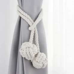 Rope Curtain Tassel Tie Backs Curtain Fringe Tiebacks Holdbacks Window Drapes Curtain Strap Buckle Holder Window Decorative Accessories
