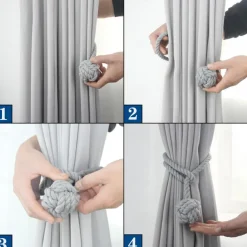 Rope Curtain Tassel Tie Backs Curtain Fringe Tiebacks Holdbacks Window Drapes Curtain Strap Buckle Holder Window Decorative Accessories