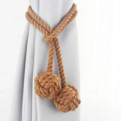 Rope Curtain Tassel Tie Backs Curtain Fringe Tiebacks Holdbacks Window Drapes Curtain Strap Buckle Holder Window Decorative Accessories