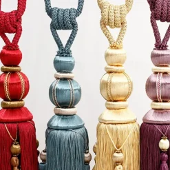 Rope Curtain Tassel Tie Backs Curtain Fringe Tiebacks Holdbacks Window Drapes Curtain Supplies Rope Room Accessories
