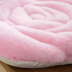 Rose Flower Chair Seat Cushion Fluffy Chair Pad Soft Plush Seat Pillow Home Office Floor Pillow Sofa No Slip Sofa Chair Pads Chair Cushion Comfort Armchair Car Seat Cushion Pain Relief Cushion