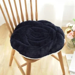 Rose Flower Chair Seat Cushion Fluffy Chair Pad Soft Plush Seat Pillow Home Office Floor Pillow Sofa No Slip Sofa Chair Pads Chair Cushion Comfort Armchair Car Seat Cushion Pain Relief Cushion
