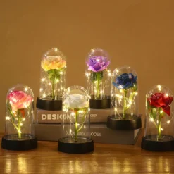 Rose Flower Gifts for Women,Mothers Day Flowers Gifts for Mom Wife from Daughter Son Husband,Birthday Gifts for Women Best Friend Her Girlfriend,Glass Rose Grandma Mom Gifts for Mothers Day