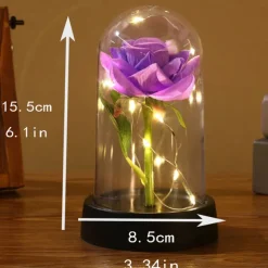 Rose Flower Gifts for Women,Mothers Day Flowers Gifts for Mom Wife from Daughter Son Husband,Birthday Gifts for Women Best Friend Her Girlfriend,Glass Rose Grandma Mom Gifts for Mothers Day