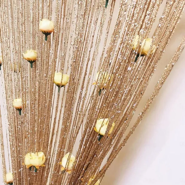 Rose Thread Door Curtain, 39x79 Inch Rose Thread Door Curtain, Privacy Door Frame Tassel Rose Thread Door Curtain For Home Decor Door Windows Valentine's Day