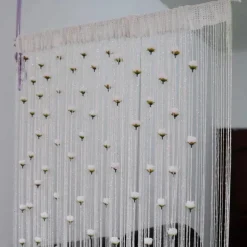 Rose Thread Door Curtain, 39x79 Inch Rose Thread Door Curtain, Privacy Door Frame Tassel Rose Thread Door Curtain For Home Decor Door Windows Valentine's Day