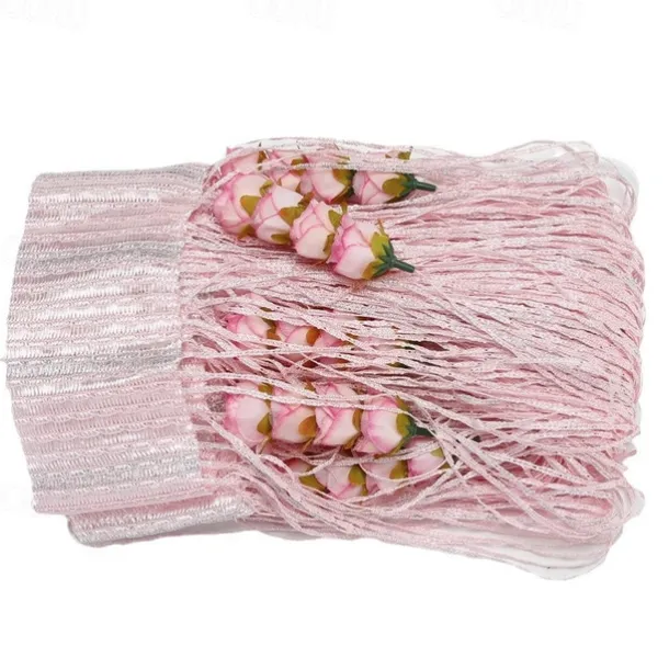 Rose Thread Door Curtain, 39x79 Inch Rose Thread Door Curtain, Privacy Door Frame Tassel Rose Thread Door Curtain For Home Decor Door Windows Valentine's Day