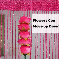 Rose Thread Door Curtain, 39x79 Inch Rose Thread Door Curtain, Privacy Door Frame Tassel Rose Thread Door Curtain For Home Decor Door Windows Valentine's Day