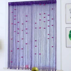 Rose Thread Door Curtain, 39x79 Inch Rose Thread Door Curtain, Privacy Door Frame Tassel Rose Thread Door Curtain For Home Decor Door Windows Valentine's Day