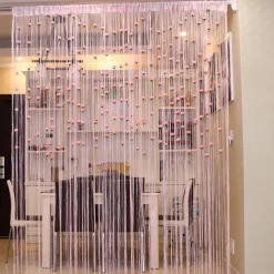 Rose Thread Door Curtain, 39x79 Inch Rose Thread Door Curtain, Privacy Door Frame Tassel Rose Thread Door Curtain For Home Decor Door Windows Valentine's Day