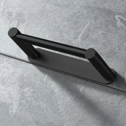 Rotatable/Foldable Toilet Paper Holder Self-adhesive Roll Paper Holder 304 Stainless Steel Paper Towel Holder Black Brushed