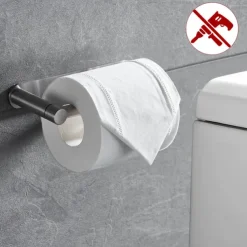 Rotatable/Foldable Toilet Paper Holder Self-adhesive Roll Paper Holder 304 Stainless Steel Paper Towel Holder Brushed