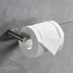 Rotatable/Foldable Toilet Paper Holder Self-adhesive Roll Paper Holder 304 Stainless Steel Paper Towel Holder Brushed