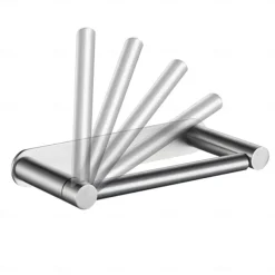 Rotatable/Foldable Toilet Paper Holder Self-adhesive Roll Paper Holder 304 Stainless Steel Paper Towel Holder Brushed