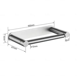 Rotatable/Foldable Toilet Paper Holder Self-adhesive Roll Paper Holder 304 Stainless Steel Paper Towel Holder Brushed