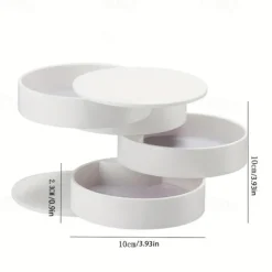Rotating Jewelry Organizer, 1PC Rotating Multi-layer Desktop Storage Box, Hair Accessories Jewelry Makeup BoxNWith Lid, Dustproof Jewelry Box, Jewelry Storage Box