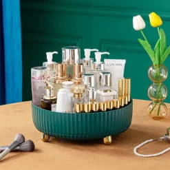 Rotating Storage Rack,Makeup Perfume Organizer, 360 Degree Rotating Cosmetic Desk Storage, Lotions Display Case, Round Gift Tray With Large Capacity, For Your Jewelry