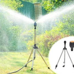 Rotating Tripod Sprinkler, 360 Degree Rotating Tripod Sprinkler, Garden Watering Irrigation System Tripod Automatic Rotating Sprinkler